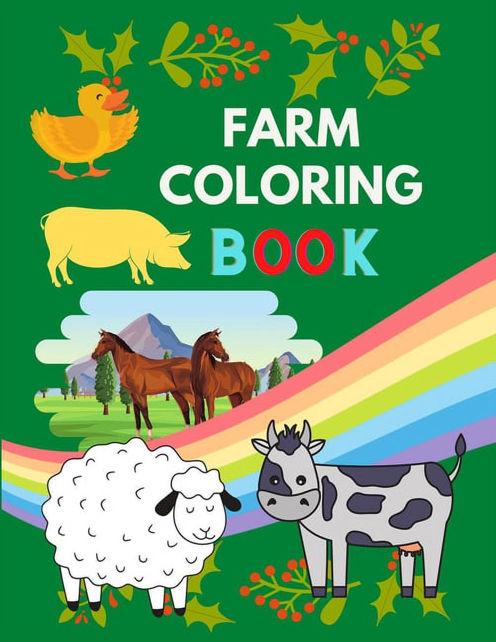 Farm coloring book: Awesome Farm Animal Coloring Book for Kids ...