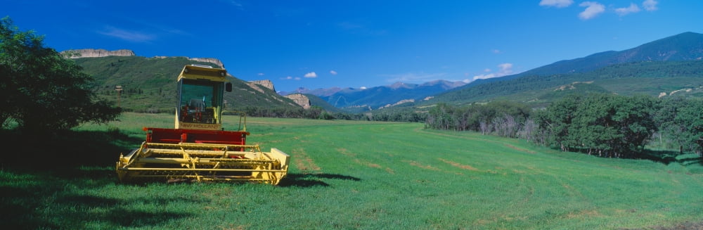 Farm equipment Cuchara Valley Highway of Legends Route 12 Colorado Canvas Art - Panoramic Images (27 x 9)