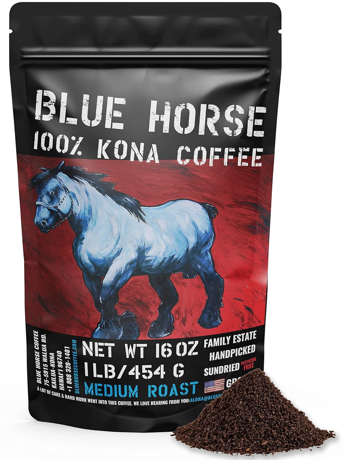 Farmfresh 100 Kona Coffee 16 oz (1 Lb) Bag Medium Rovast Arabica