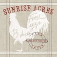 thumbnail image 1 of Farm linen rooster Poster Print by Sue Schlabach, 1 of 2