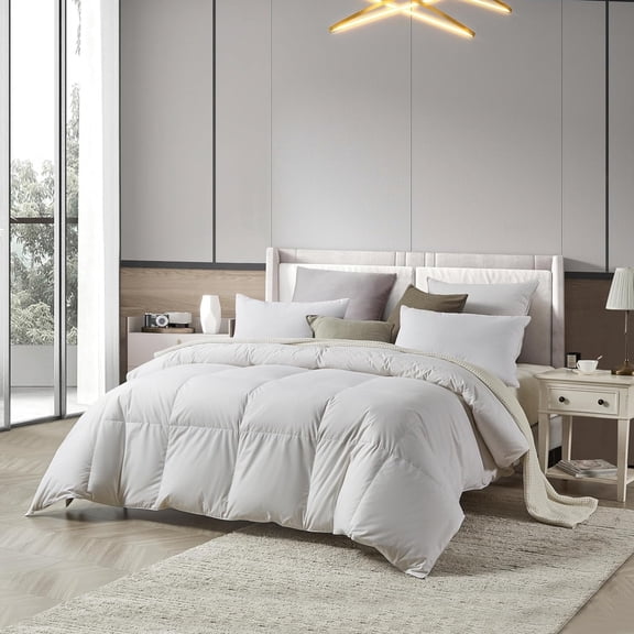 Farm to Home 233 TC Organic Cotton Down Comforter King Size- All Seasons