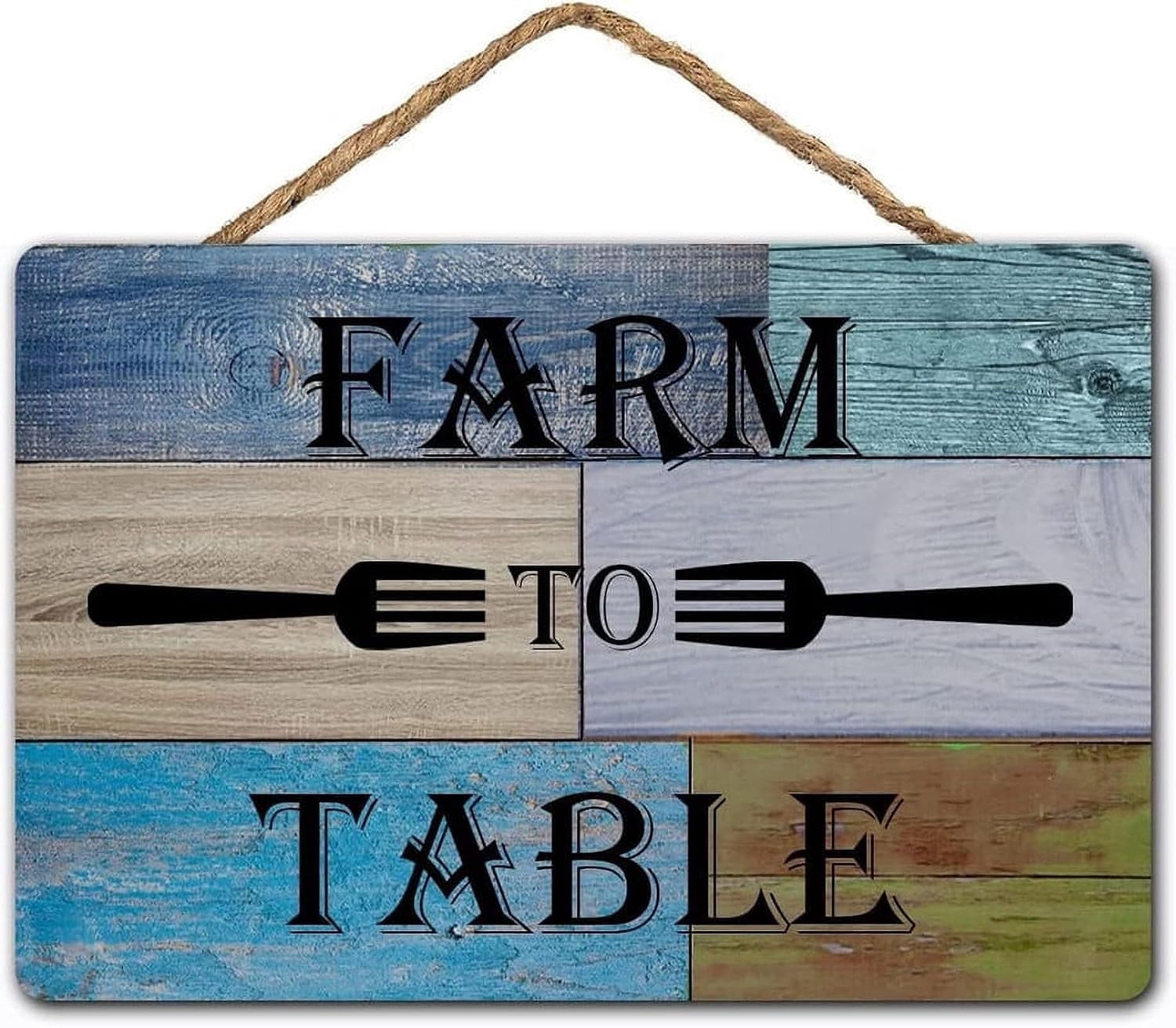 Tabletop Farming Farm to Table Rustic Wooden Sign 12 x 8 Inch - Kitchen Decor, Farm ...