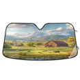 thumbnail image 1 of Farm with Cow and Sheep Car Windshield Sun Shade Foldable Car Front Window Visor Heat and UV Protection 57x31.5, 1 of 8