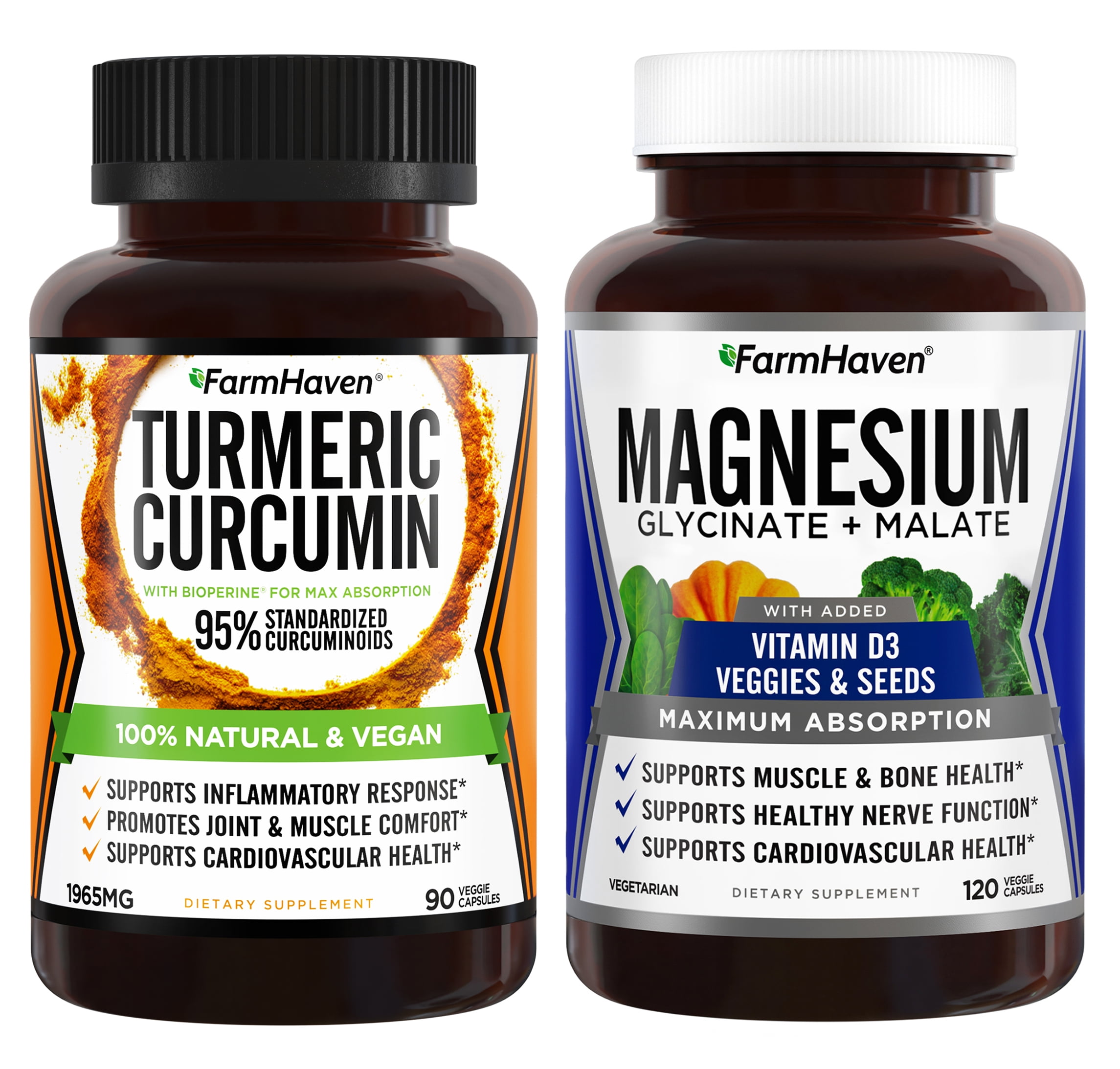 FarmHaven Magnesium Glycinate & Malate Complex w/Vitamin D3 120