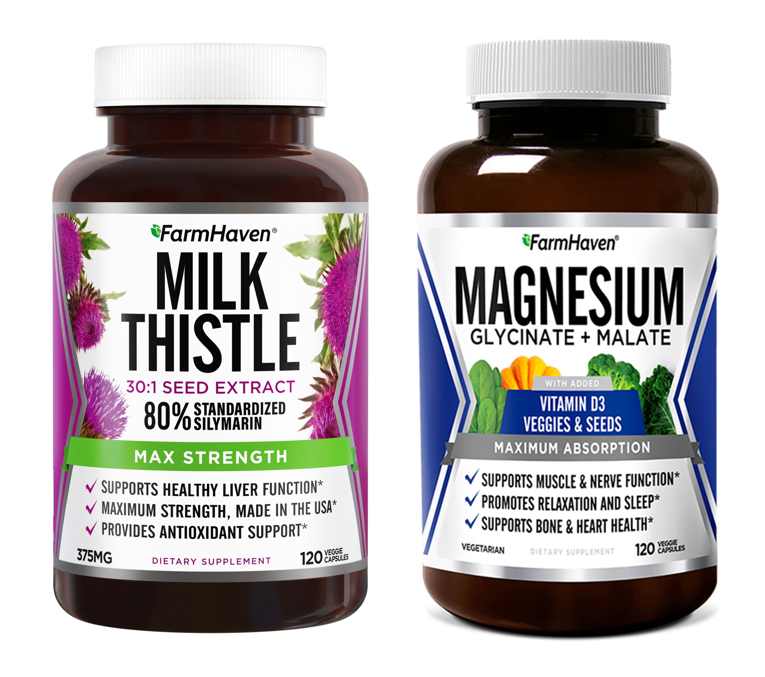 FarmHaven Magnesium Glycinate & Malate Complex w/Vitamin D3 and Milk