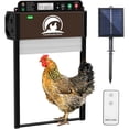 thumbnail image 1 of FarmPoultryGear Automatic Chicken Coop Door, Solar Powered Auto Opener with Timer, Remote Control & LCD Screen, Light Sensor, Anti-Pinch Design for Poultry, Aluminum Door, Weatherproof, Multi-Mode, 1 of 7