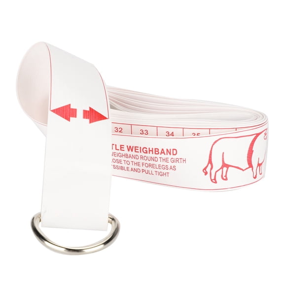 FarmTool Cattle Tape Measure, Bust and Weight Contrast Ruler for Livestock, 120 in / 305 cm