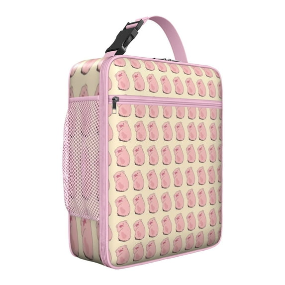 Farma Nimal Insulated Lunch Box Student Reusable Lunch Bag with Side Pocket Lunchbox Office Hiking