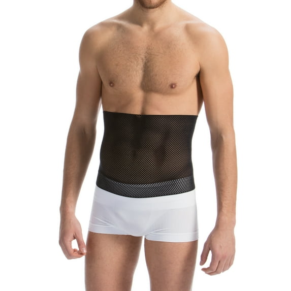 FarmaCell 605RS (Black, XL) FarmaCell 605RS Light breathable unisex shaping mesh girdle splints anti rolling down, 100% Made in Italy