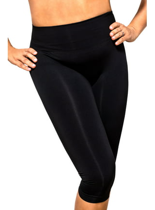 RIOJOY Bubble Capri 3/4 Length Leggings for Women Anti-Cellulite High Waist  Butt Lifting Cropped Gym Leggings