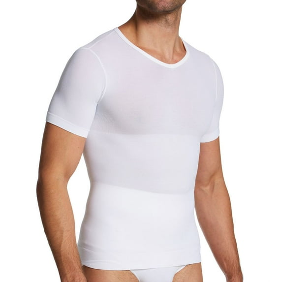 Men's FarmaCell 419B Breeze Short Sleeve Firm Control Shaping T-Shirt (White L)