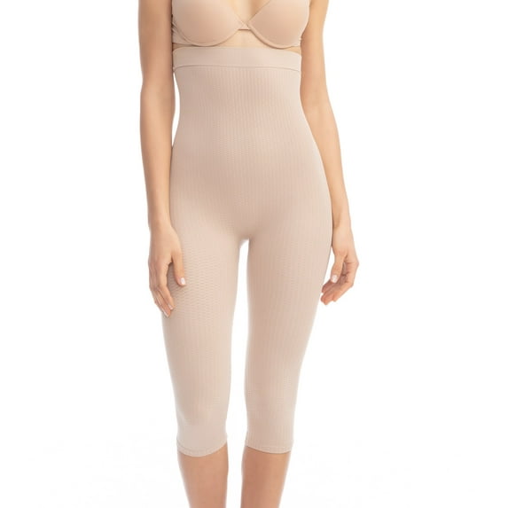 Farmacell Women's High-Waisted Capri Leggings, Anti-cellulite Massaging, Made in Italy, Cod. 123