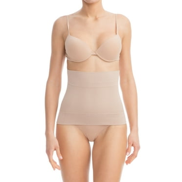 Farmacell Women's High-Waisted Control Belt, 4 Splints Anti Rolling Down, with Flat Tummy and Slimming Effect, Made in Italy, Nude, 2XL, Cod. 605S