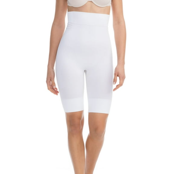 Farmacell Women's High-Waisted Shaping Shorts with Flat Tummy and Push-up Effect, Made in Italy, White, M, Cod. 603