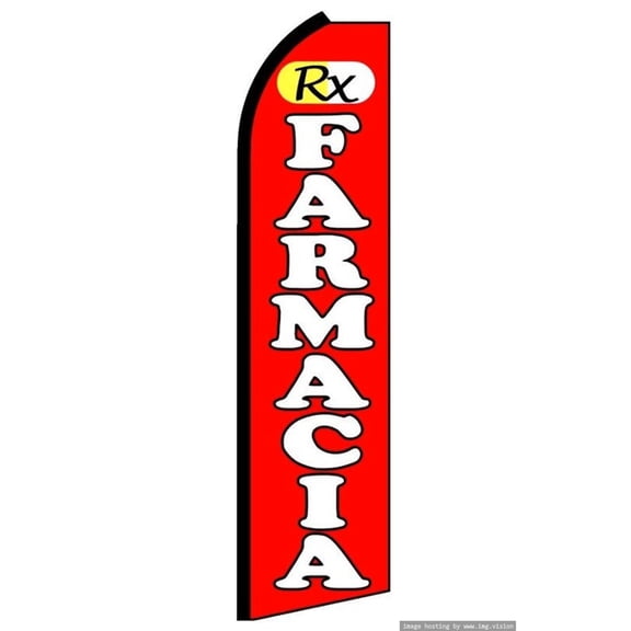 Farmacia Swooper flag Without Pole Advertisement /Business Flags | Feather Flag |