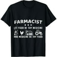 thumbnail image 1 of Farmacist Funny Farming Farmer Tractor Animals Graphic T-Shirt Black Small, 1 of 4