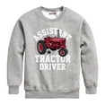 thumbnail image 1 of Farmall - Assistant Tractor Driver - Youth Crewneck Fleece Sweatshirt, 1 of 6