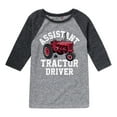 thumbnail image 1 of Farmall - Assistant Tractor Driver - Youth Raglan Graphic T-Shirt, 1 of 6