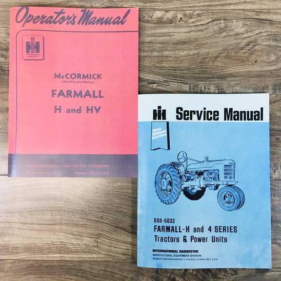 Farmall H Hv Tractor Service Operators Owners Manual Shop Repair Priority Ship