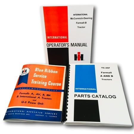 Farmall Intrenational B Bn Tractor Service Repair Shop Parts Operator Manual Set