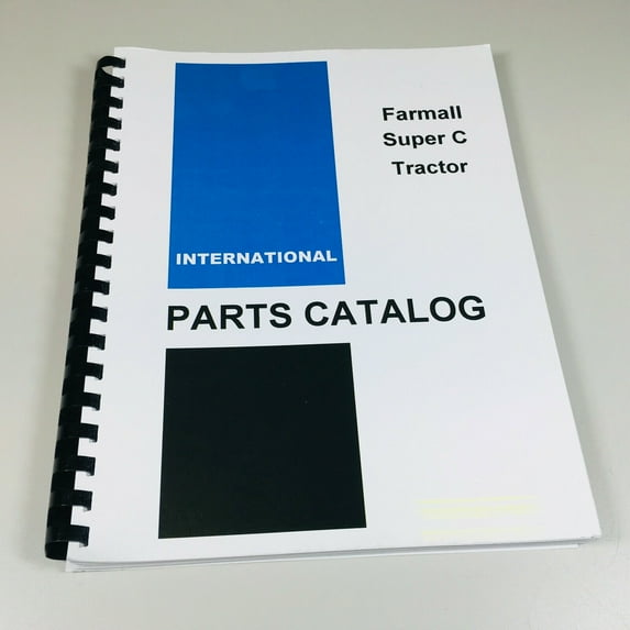 Farmall Super C Tractor Parts Manual Catalog International Ih Oem