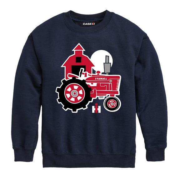 Farmall - Tractor And Barn - Toddler Crewneck Fleece Sweatshirt