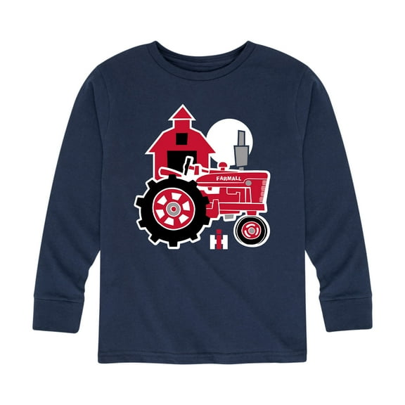 Farmall - Tractor And Barn - Toddler Long Sleeve Graphic T-Shirt