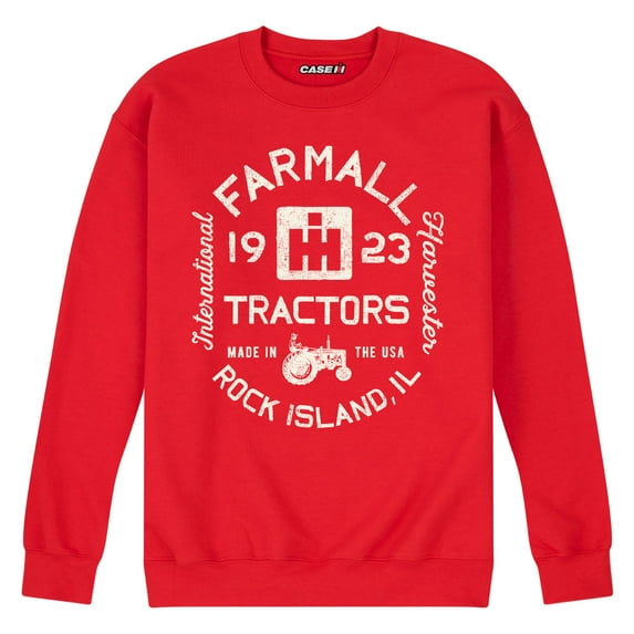 Farmall Tractors Rock Island, IL - Men's Crew Neck Fleece Pullover