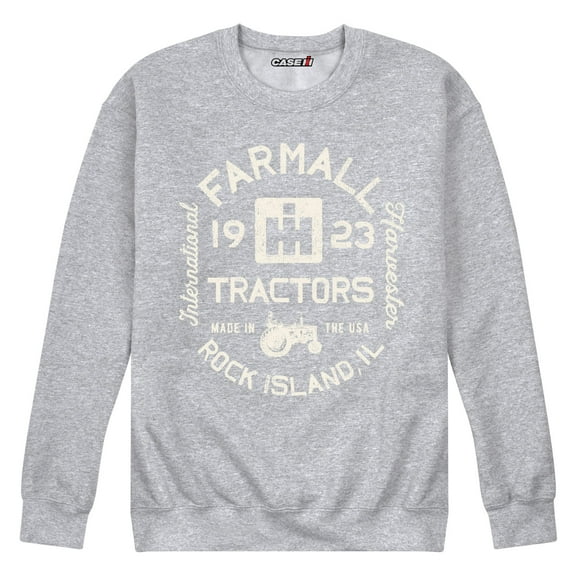 Farmall Tractors Rock Island, IL - Men's Crew Neck Fleece Pullover