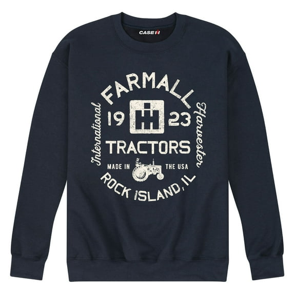Farmall Tractors Rock Island, IL - Men's Crew Neck Fleece Pullover