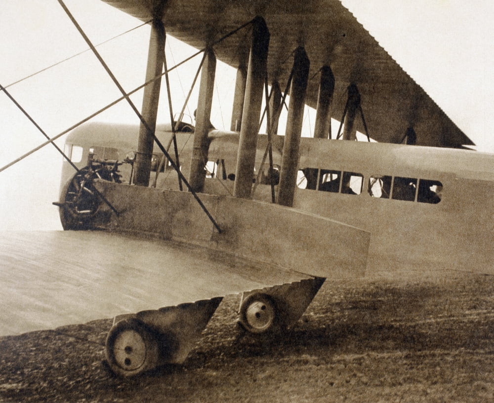 The Farman F60 Goliath Passenger Biplane With Seating For Twelve Passengers Detail Showing Open Cockpit And Fuselage Canvas Art - Ken Welsh Design Pics (32 x 26)