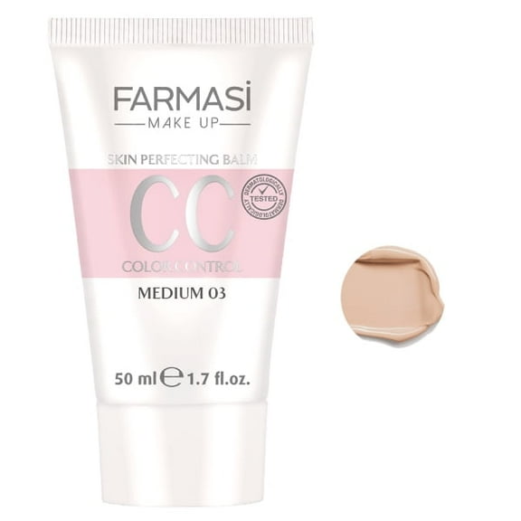 Farmasi CC Color Control Cream Foundation Cream 1.7 fl oz | 03 MEDIUM