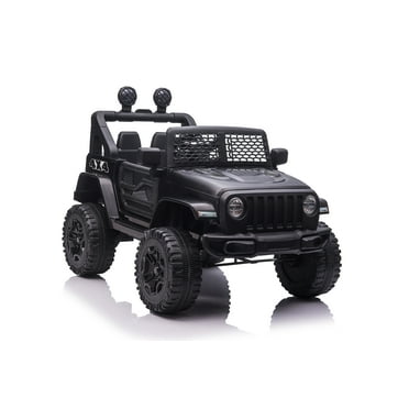Farmdex 12 Volt 7Ah Ride on Toys for Toddlers with Remote Control, Electric Car for Kids w/ Bluetooth Music, Spring Suspension, 3-Speed, LED Lights, Ride on Truck Car Black