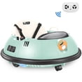 thumbnail image 1 of Farmdex 12 Vot Ride on Toys for Toddlers Ride on Bumper Car with Remote Control, Baby Bumper Car W/ 360 Degree Spin, LED Colorful Lights, Five-Point Seat Belt, Green, 1 of 10