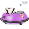 thumbnail image 1 of Farmdex 12 Vot Ride on Toys Ride on Bumper Car with Remote Control, Little Explorer Bumper Car W/ 360 Degree Spin, LED Colorful Lights, Five-Point Seat Belt, Purple, 1 of 10