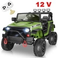 thumbnail image 1 of Farmdex 12V Kids Ride on Toys, Powered 4-Wheel Ride on Cars for Toddlers, Electric Car with Remote Control, Bluetooth, Music, MP3, LED Lights, 3 Speeds, Green, 1 of 12