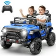 thumbnail image 1 of Farmdex 24V 9AH 2 Seat Ride on Toys Car for Big Kids, 2WD/4WD Swatchable Electric Battery Powered Toys Car with 4x100W Powerful Motor, Remote Control, Bluetooth Music, LED Lights, Blue, 1 of 8