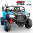 thumbnail image 1 of VIBESPARK 24 Volt 2 Seater Ride on Toys for Kids, Powered Ride on Cars with Remote Control, Electric UTV Car for 3-8 Boys Girls Gift w/ Bluetooth, LED Light, Music, Blue, 1 of 9