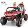 thumbnail image 1 of Farmdex 24 Volt 2 Seater Ride on Toys for Kids, Powered Ride on Cars with Remote Control, Electric UTV Car for 3-8 Boys Girls Gift w/ Bluetooth, LED Light, Music, Red, 1 of 11