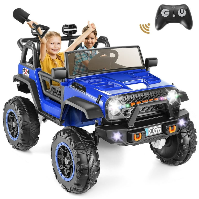 Farmdex 24 Volt Ride on Toys 2 Seater 4WD Ride on Cars with Remote Control Electric Car for Kids w 4x100W Power Car Wheels for Boys Girls Kids Ride on Truck w