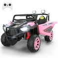 thumbnail image 1 of Funcid 24 Volt Ride on toys, 2-Seater Ride on Cars with Remote Control, 400W Electric Car for Kids, Ride on UTV w/ Bluetooth, MP3, Seat Belts, Volume Adjustment, Suspension, Pink, 1 of 8