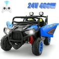 thumbnail image 1 of Farmdex 24V 2-Seater Ride on toys with Remote Control, 400W Powerful Electric Car Ride on Cars, Ride on UTV w/ Bluetooth, MP3, Volume Control, Seat Belts, Spring Suspension, Blue, 1 of 7