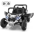 thumbnail image 1 of Farmdex 4WD 24 Volt Kids Ride on Car UTV, 2 Seater Ride on Toy Car with Remote Control, 400W Electric Car for Boys Girls, Storage Space, Bluetooth, LED Lights, White, 1 of 11
