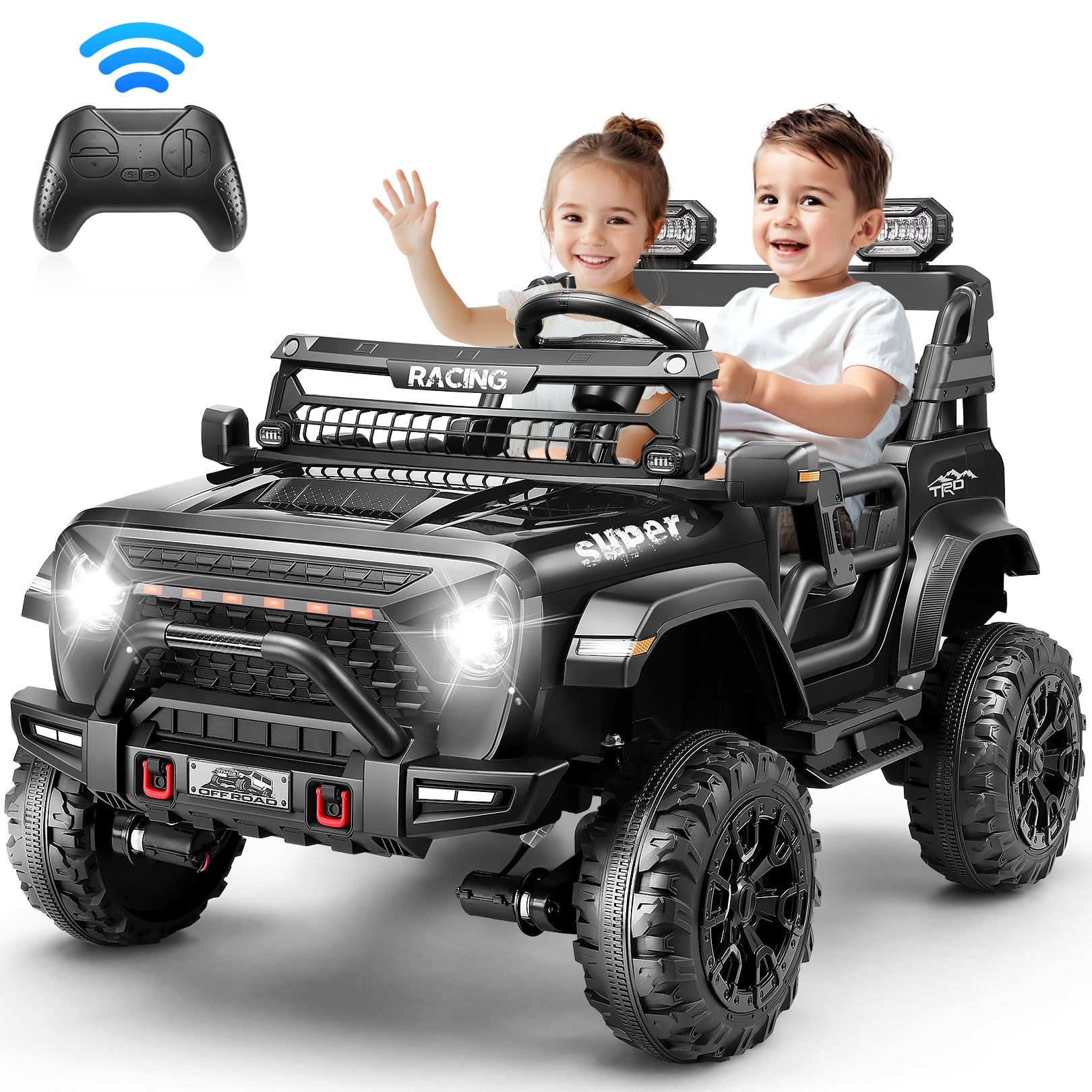 Toy Car Rideable Farmdex 4WD 24V Ride on Toys with Remote Control, 2 XL Seaters, 9AH ...