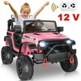 thumbnail image 1 of VIBESPARK 12V Ride on Toys for Toddlers Ride on Cars with Remote Control, Battey Powered Ride on Truck Car w/ Bluetooth Music, LED Lights, Spring Suspension, 3 Speeds, Pink, 1 of 11
