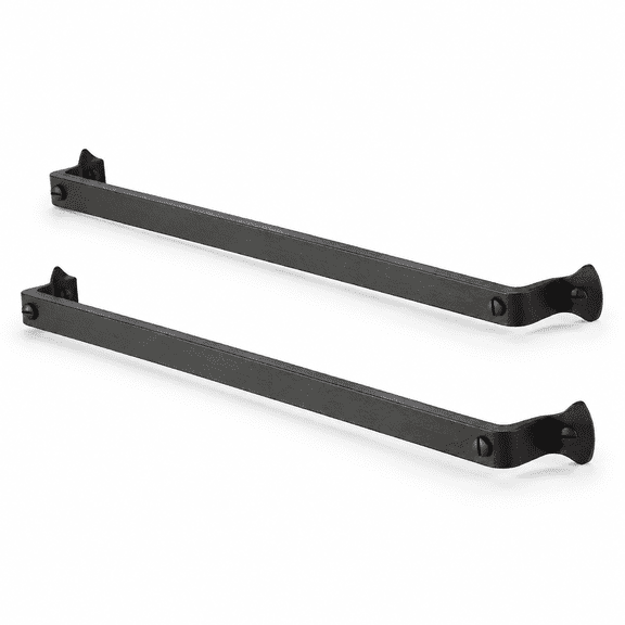 Farmehouse Bathroom Towel Holder - Wrought Iron Matte Metal Black Bar Wall Mount Rod Handmade Home Decor Kitchen Hanger (17'' Fits