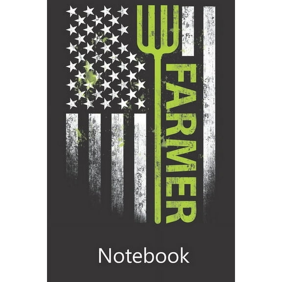Farmer America Flag: Notebook, Composition Book for School Diary Writing Notes, Taking Notes, Recipes, Sketching, Writing, Organizing, Christmas Birthday Gifts (Paperback)