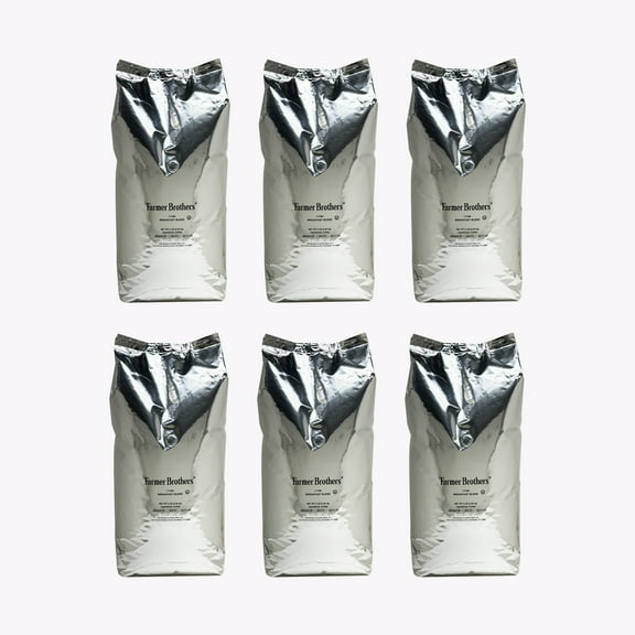 Farmer Brothers Breakfast Blend (Replaces 1272) Whole Bean Coffee, 6x5lb Bags