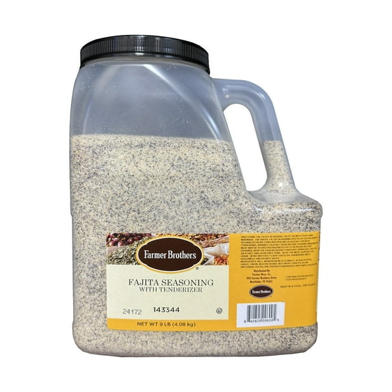 Farmer Brothers Fajita Seasoning (With Tenderizer), 9 LB Bottle