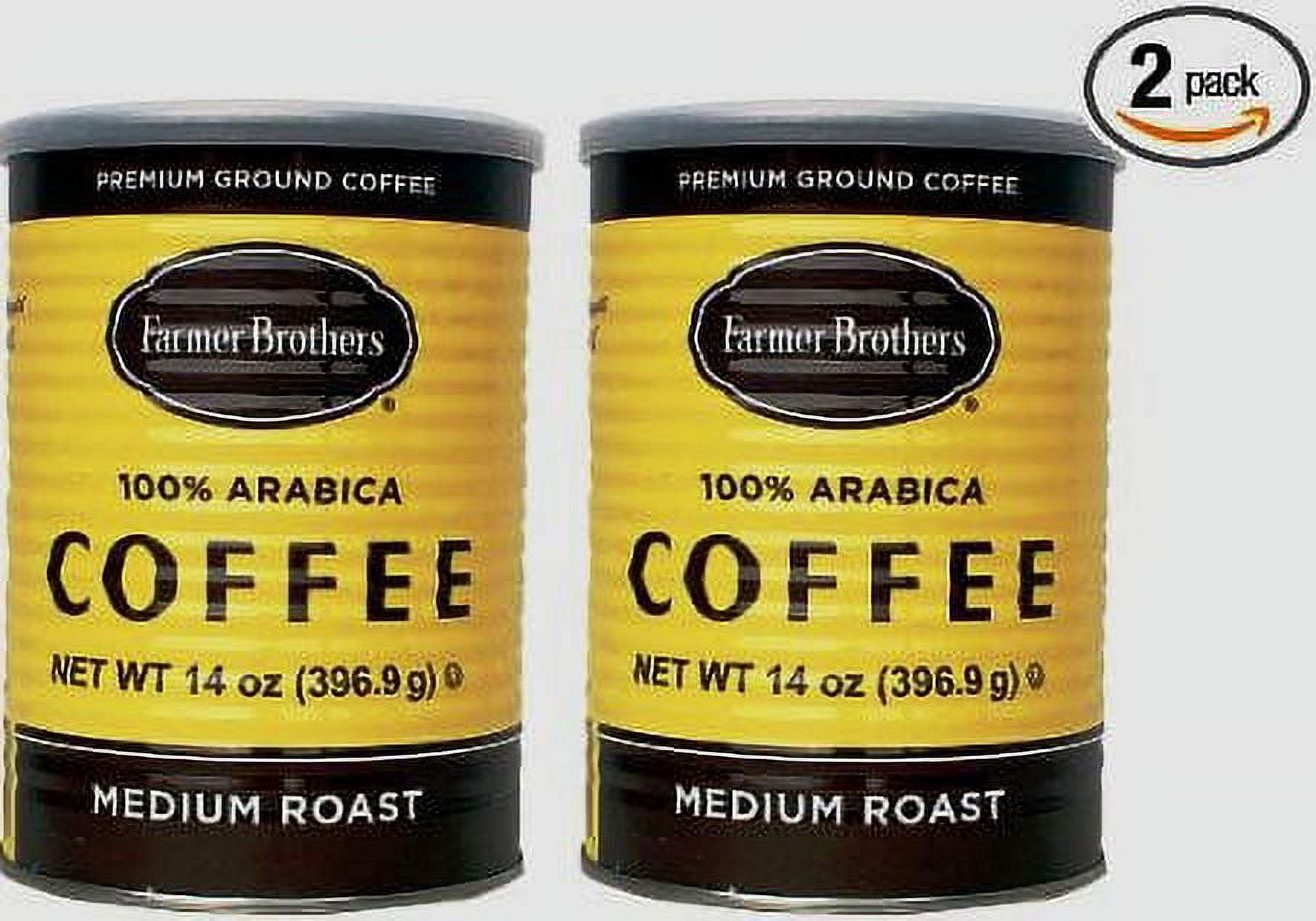 Farmer Brothers 100% Arabica Medium Roast Ground Coffee, 14 oz, 2 